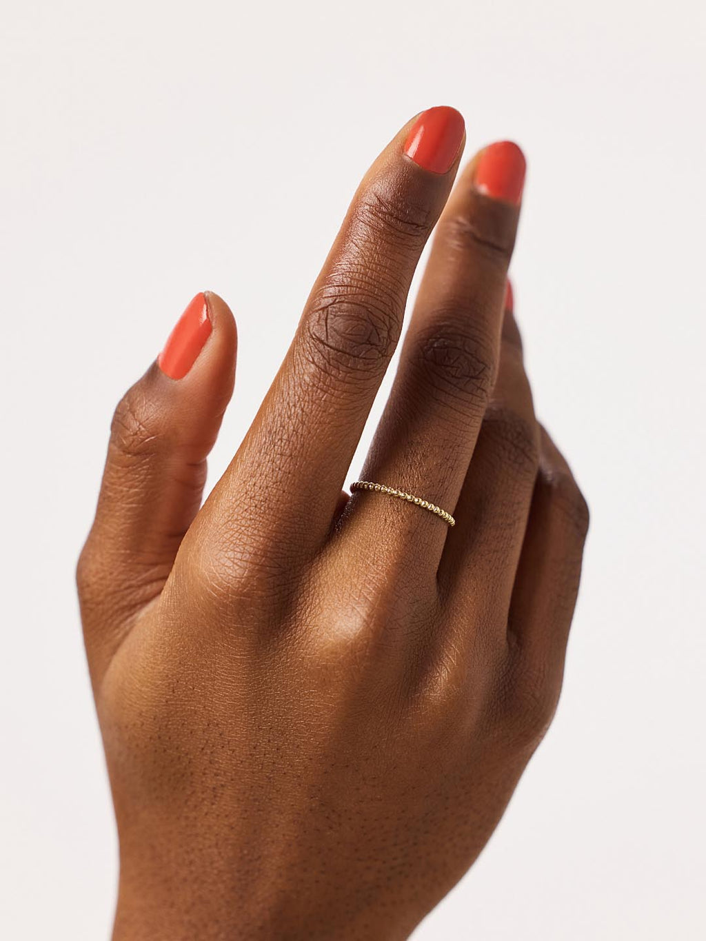 Gold Band Ring - Gold Bead Ring by MAVERA