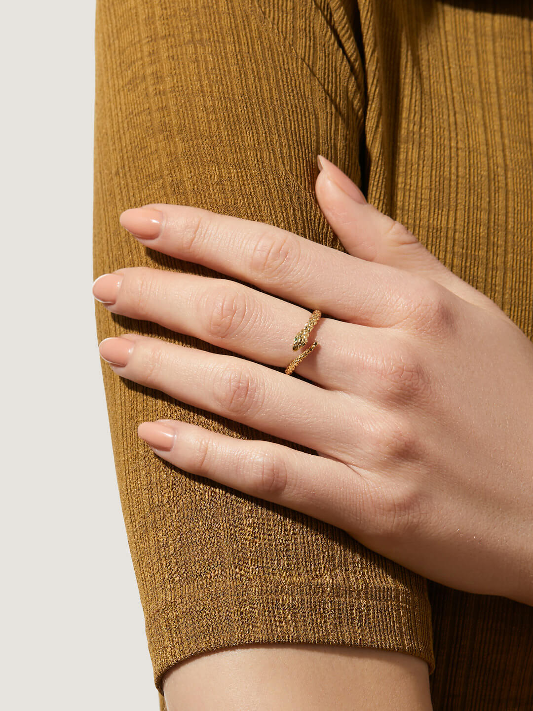 Gold Snake Ring - Cleo by MAVERA