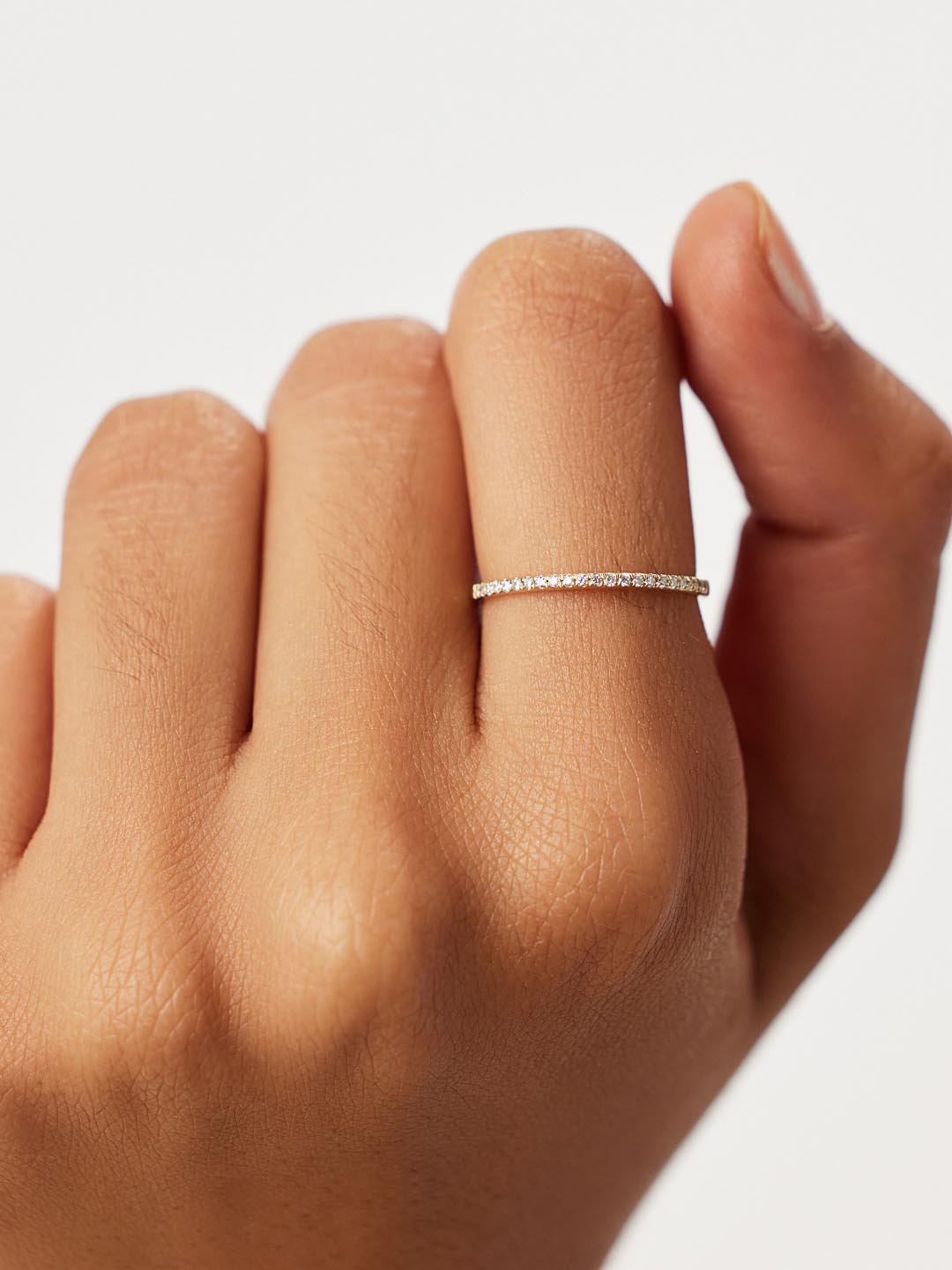 Gold Band Ring - Gold Diamond Eternity Ring by MAVERA
