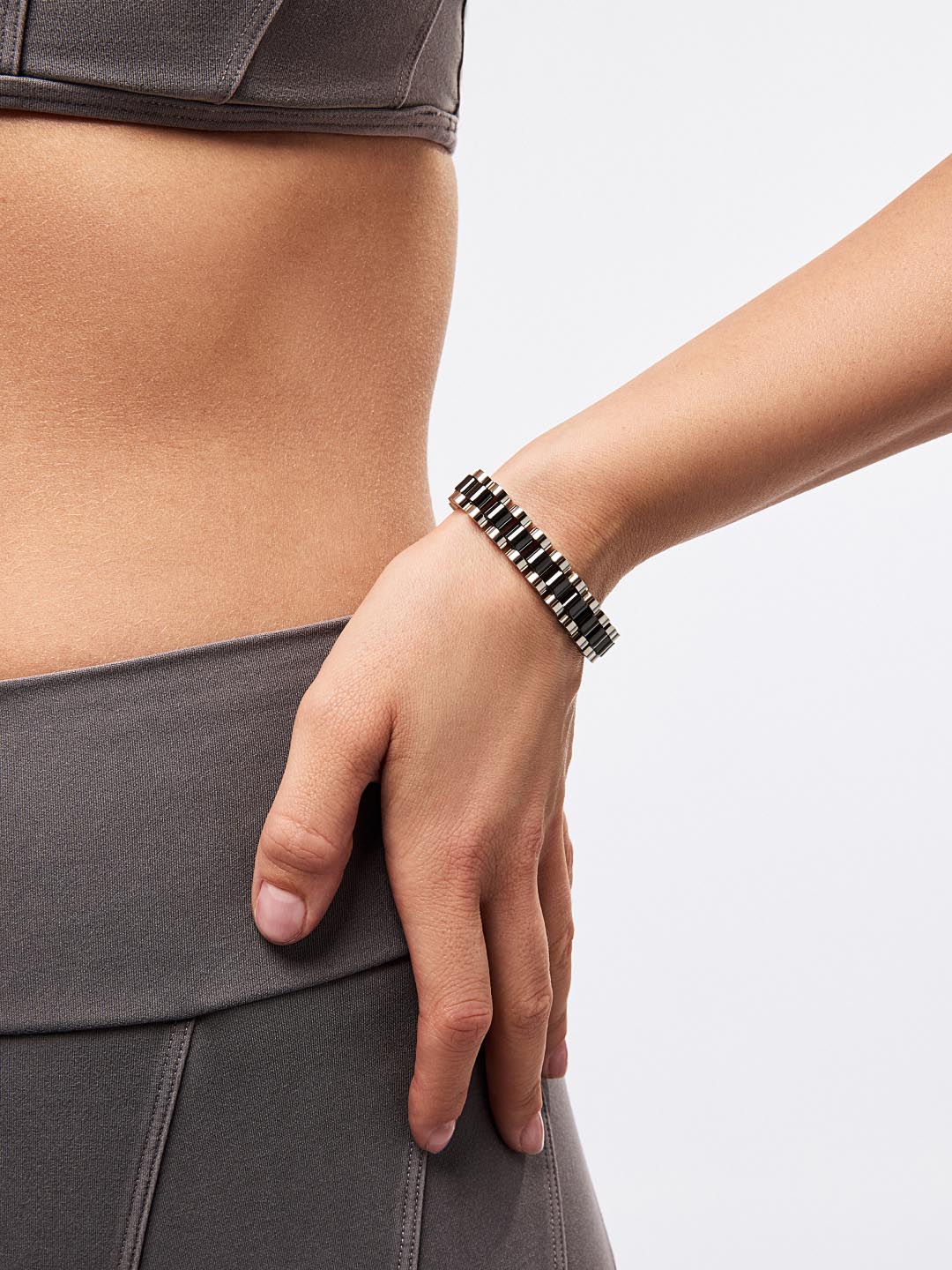 Watch Strap Bracelet - Ora Silver Ceramic by MAVERA
