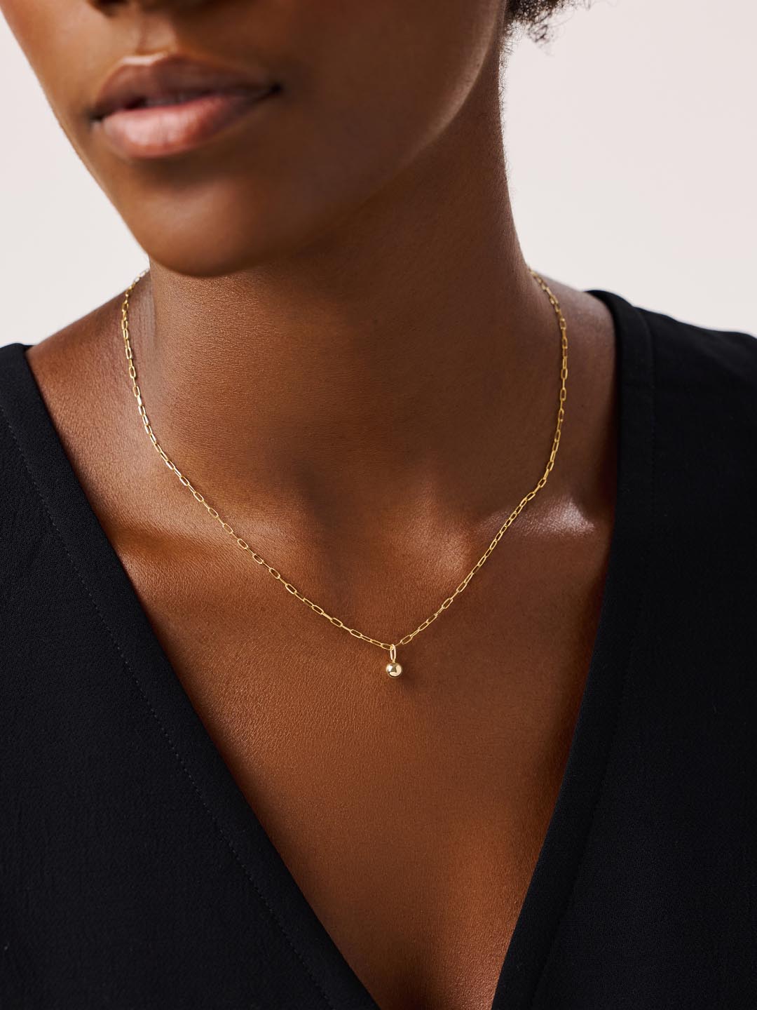 Gold Pendant - Gold Mini Sphere Charm by MAVERA