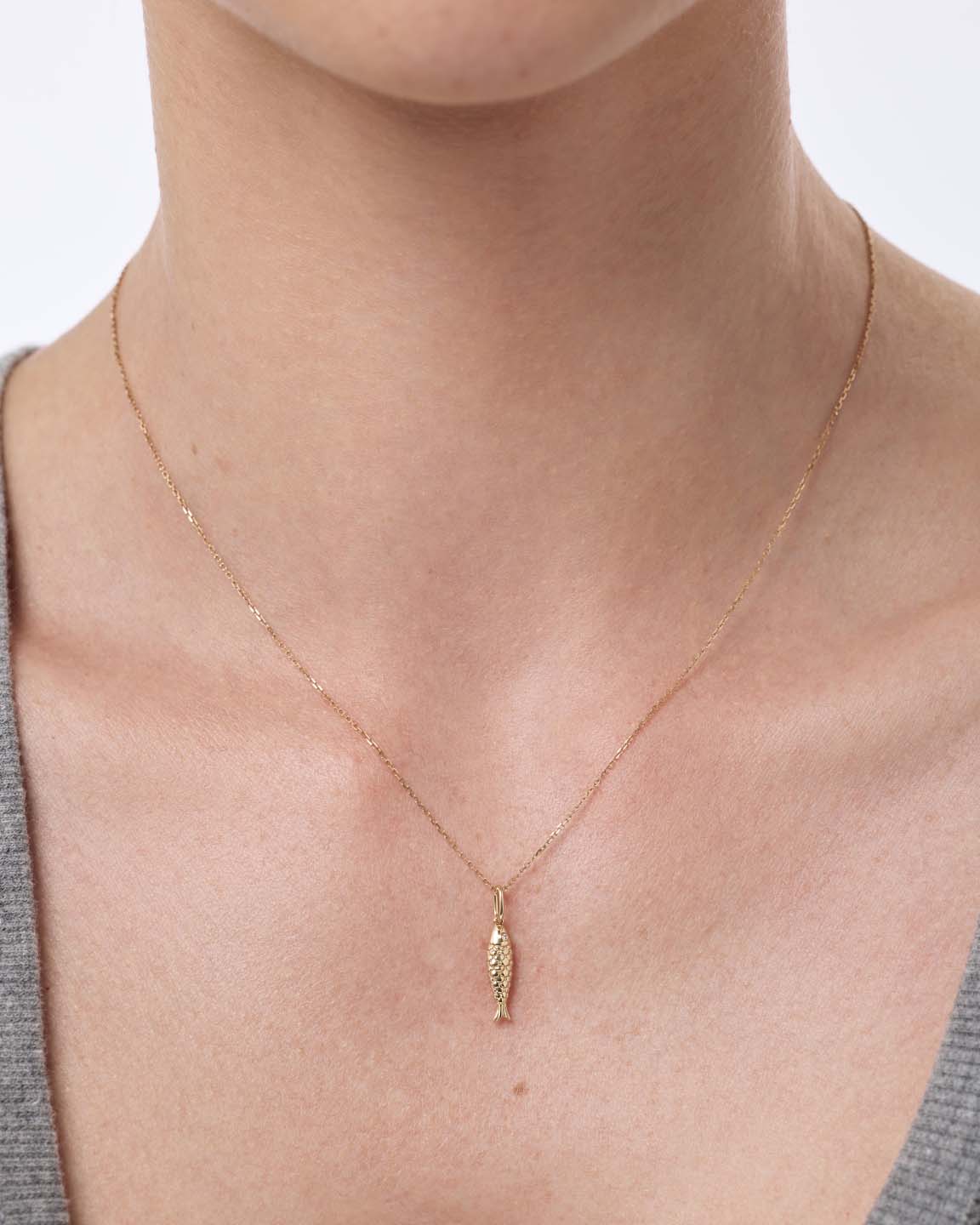 18K gold-plated - Gold Fish Necklace by MAVERA