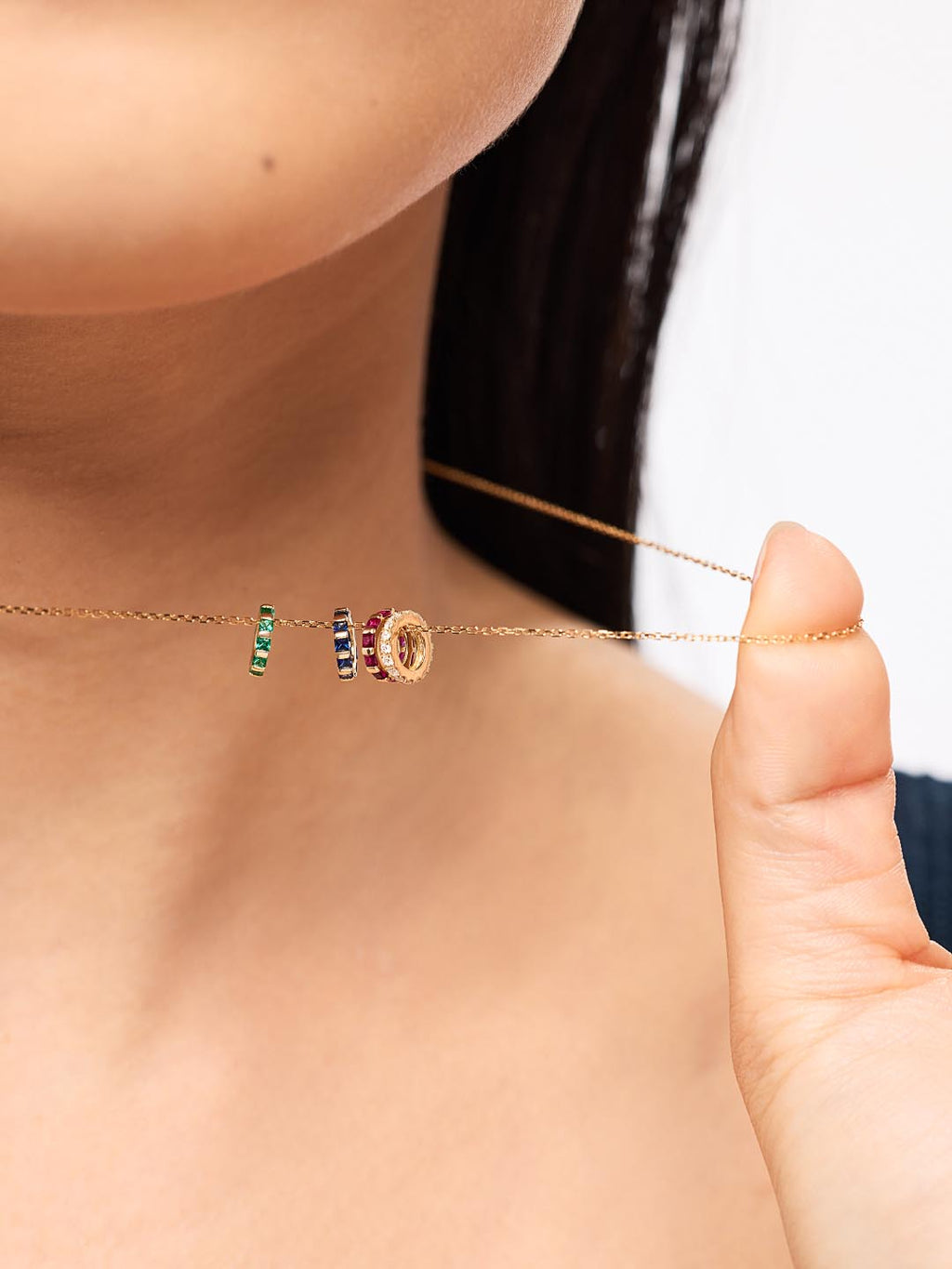 18K gold-plated - Emerald Zeno Charm by MAVERA