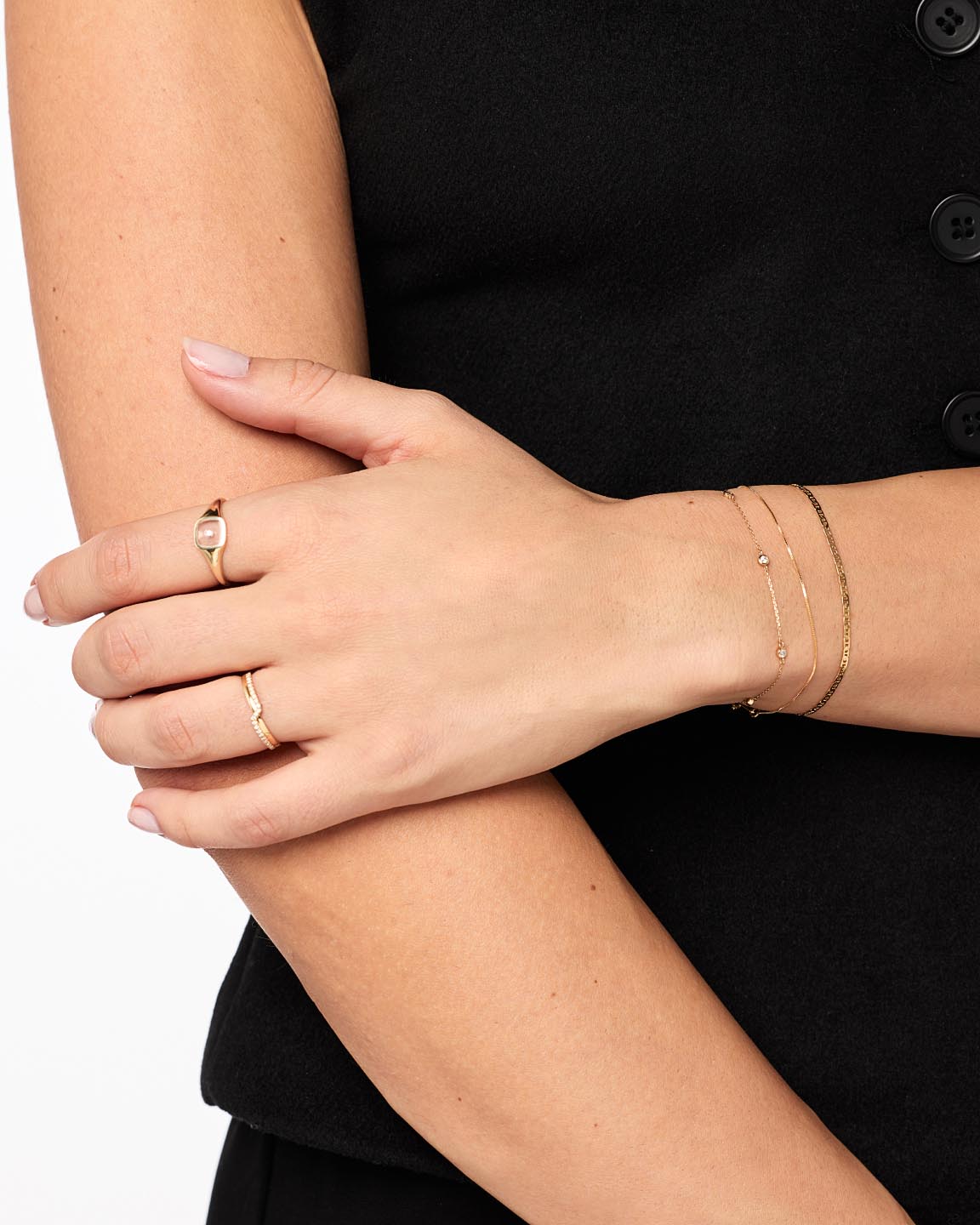 18K gold-plated - Gold Mini Box Chain Bracelet by MAVERA