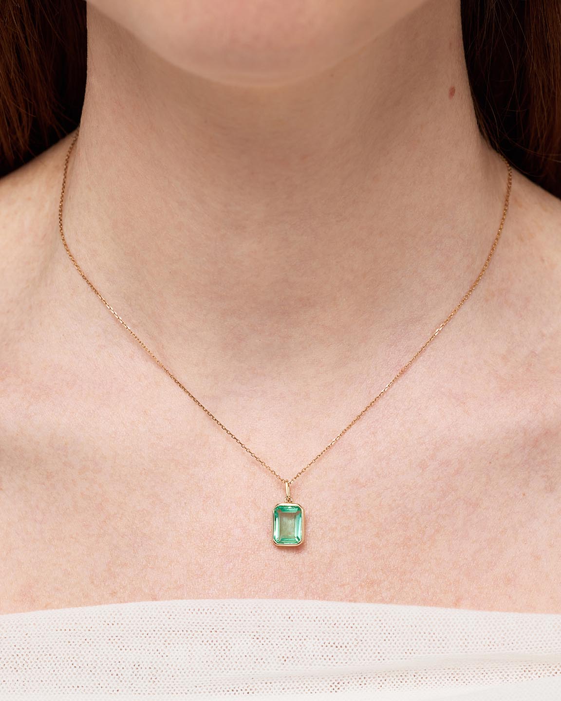 18K gold-plated - Green Sapphire Spritz Necklace by MAVERA