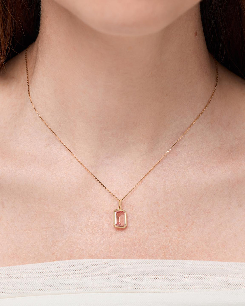 18K gold-plated - Light Pink Sapphire Spritz Charm by MAVERA
