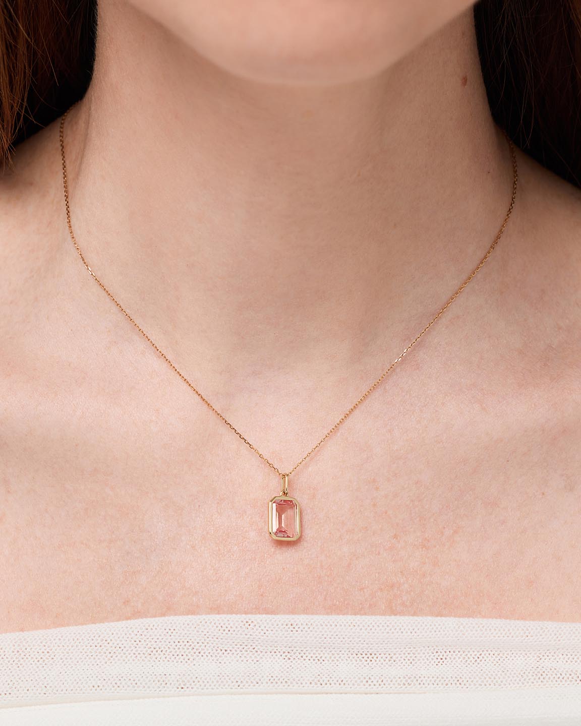 18K gold-plated - Light Pink Sapphire Spritz Charm by MAVERA