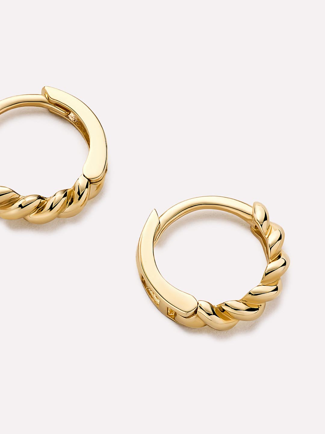 Twisted Hoop Earrings - Gold Twist Hoops by MAVERA