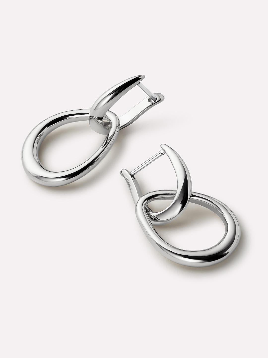 Silver Drop Earrings - Sage Silver by MAVERA