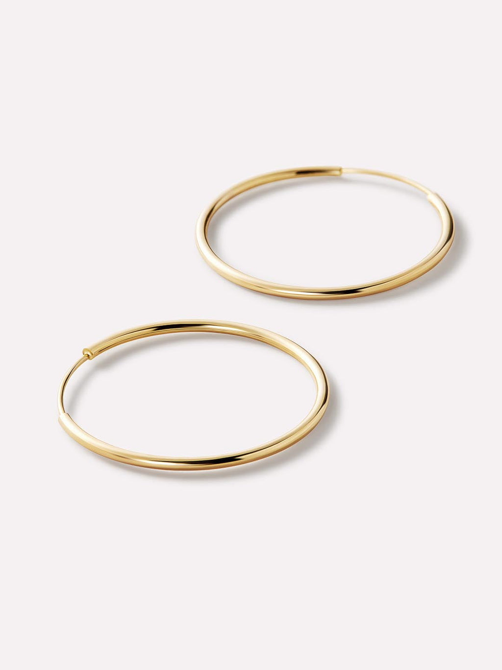 Small Gold Hoop Earrings - Gold Slim Hoops Large by MAVERA