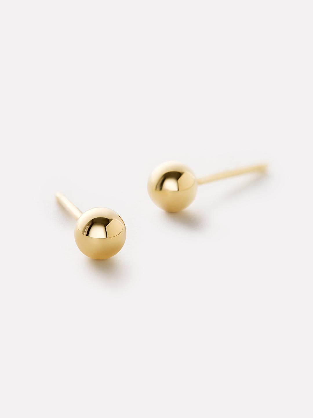 Gold Stud Earrings - Gold Small Ball Studs by MAVERA