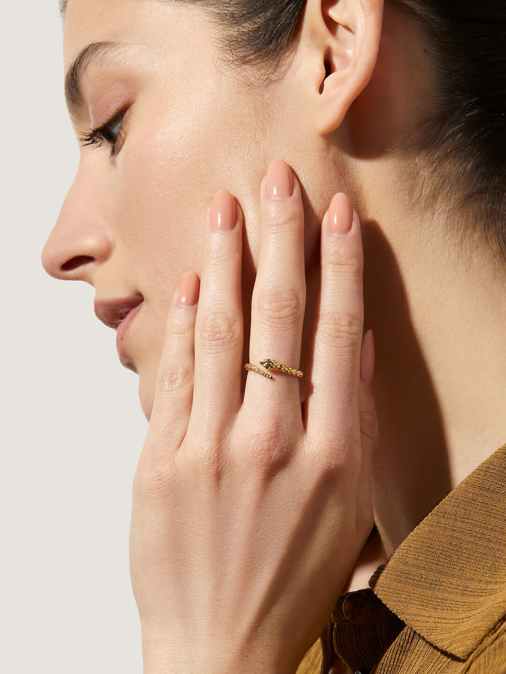 Gold Snake Ring - Cleo by MAVERA
