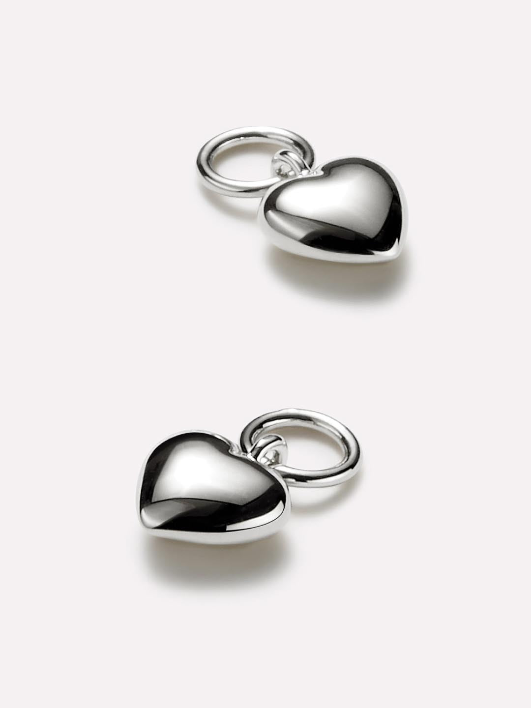 Earring Charms - Heart Charms Silver by MAVERA