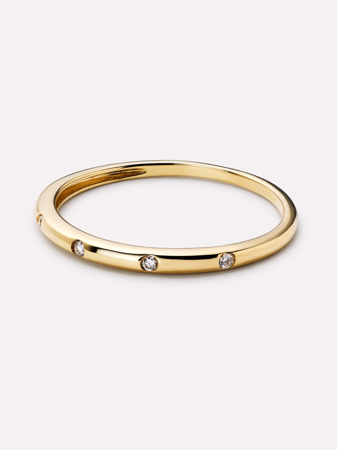 Gold Band Ring - Diamond Station Ring by MAVERA