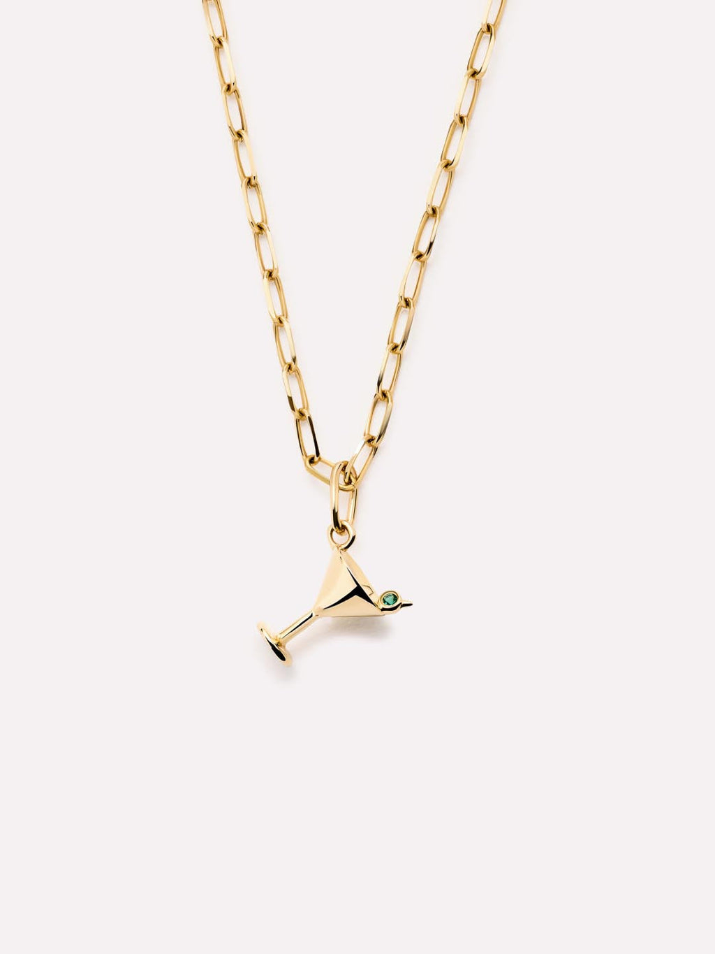18K gold-plated - Emerald Martini Charm by MAVERA