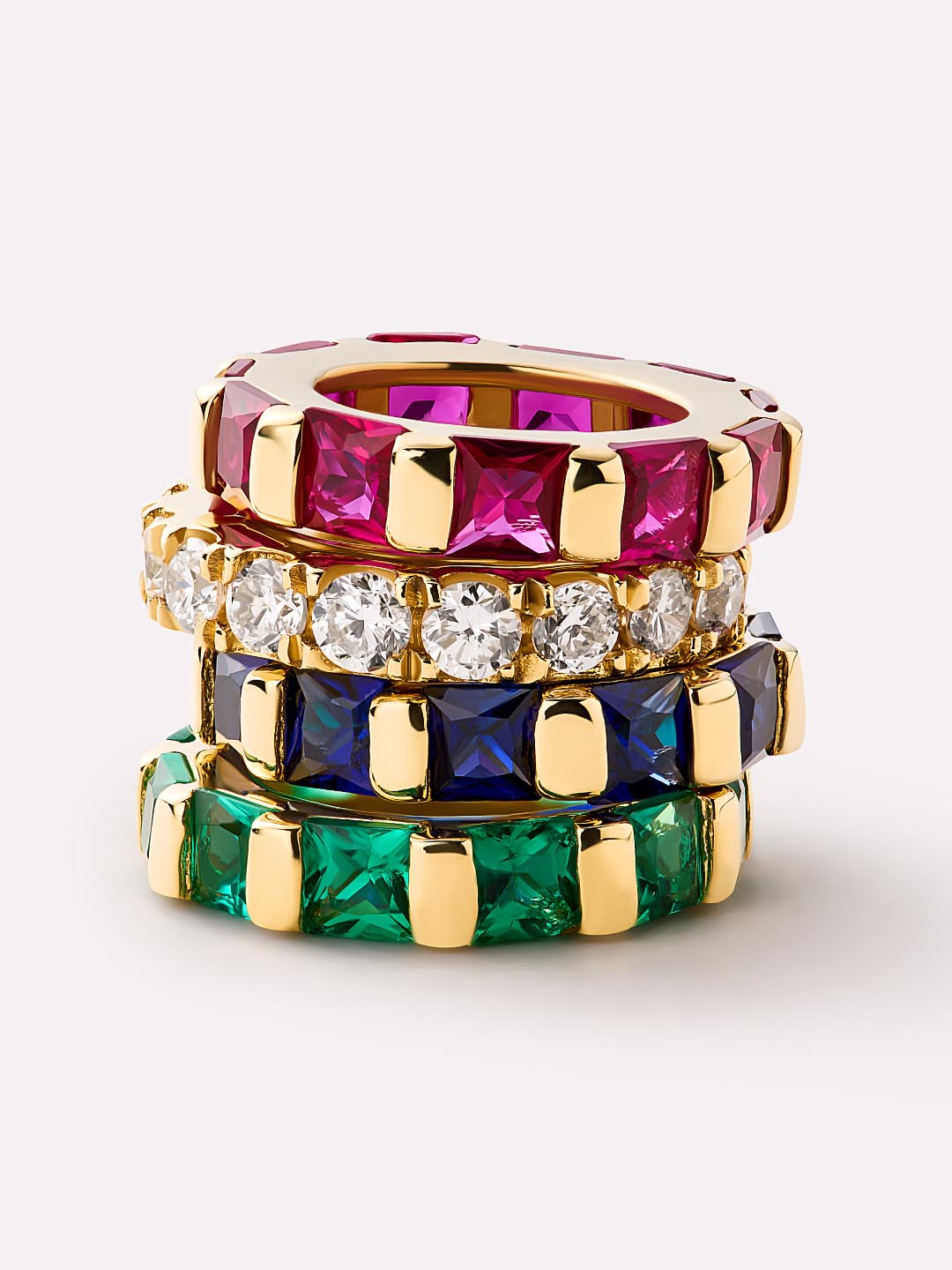 18K gold-plated - Emerald Zeno Charm by MAVERA