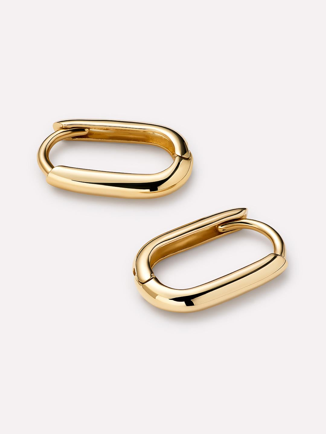 Small Gold Hoop Earrings - Gold Mini Oval Hoops by MAVERA