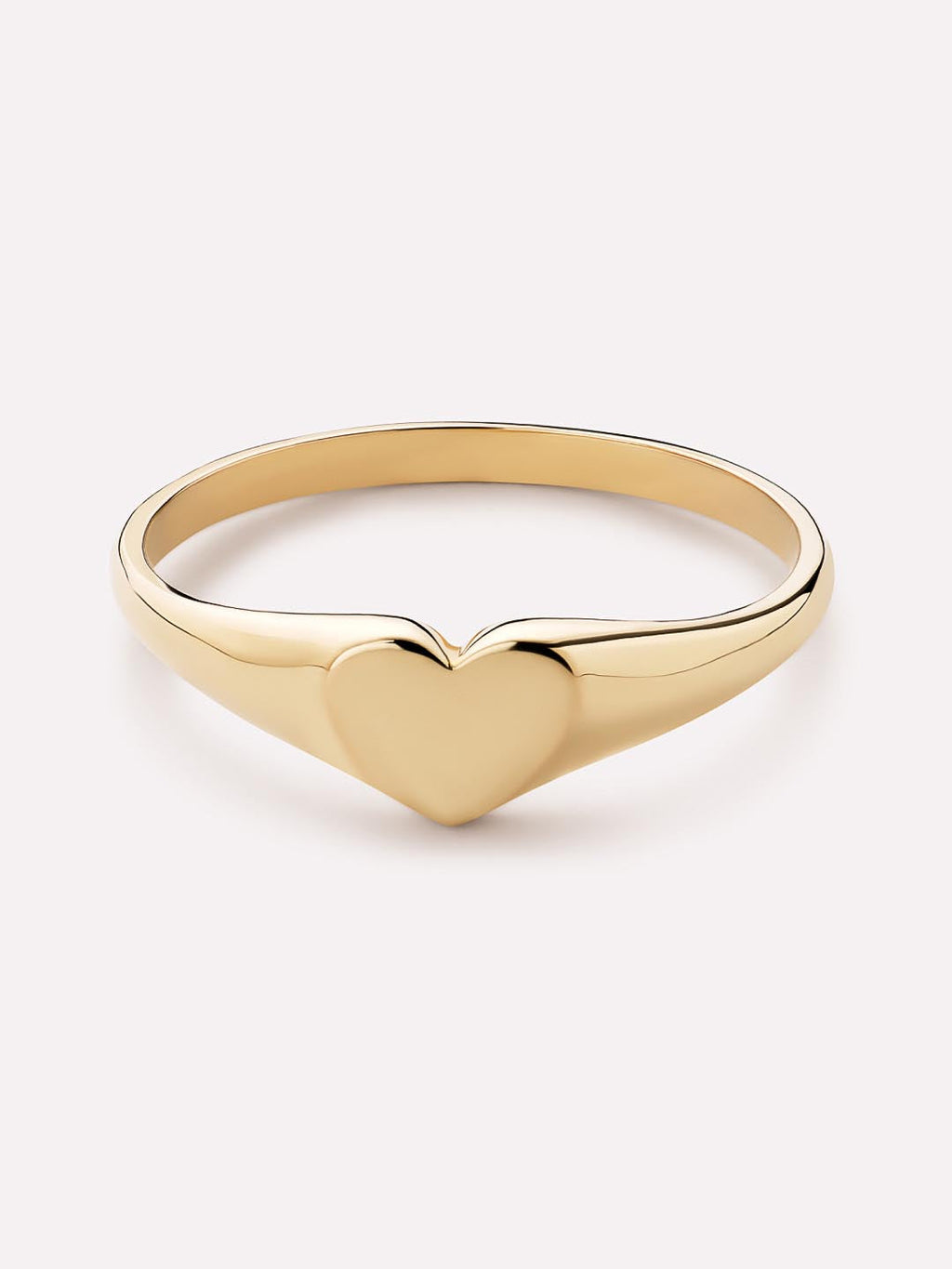 18K gold-plated - Heart Signet Ring by MAVERA