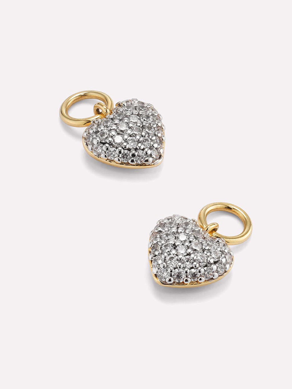 Earring Charms - Pave Heart Charms by MAVERA