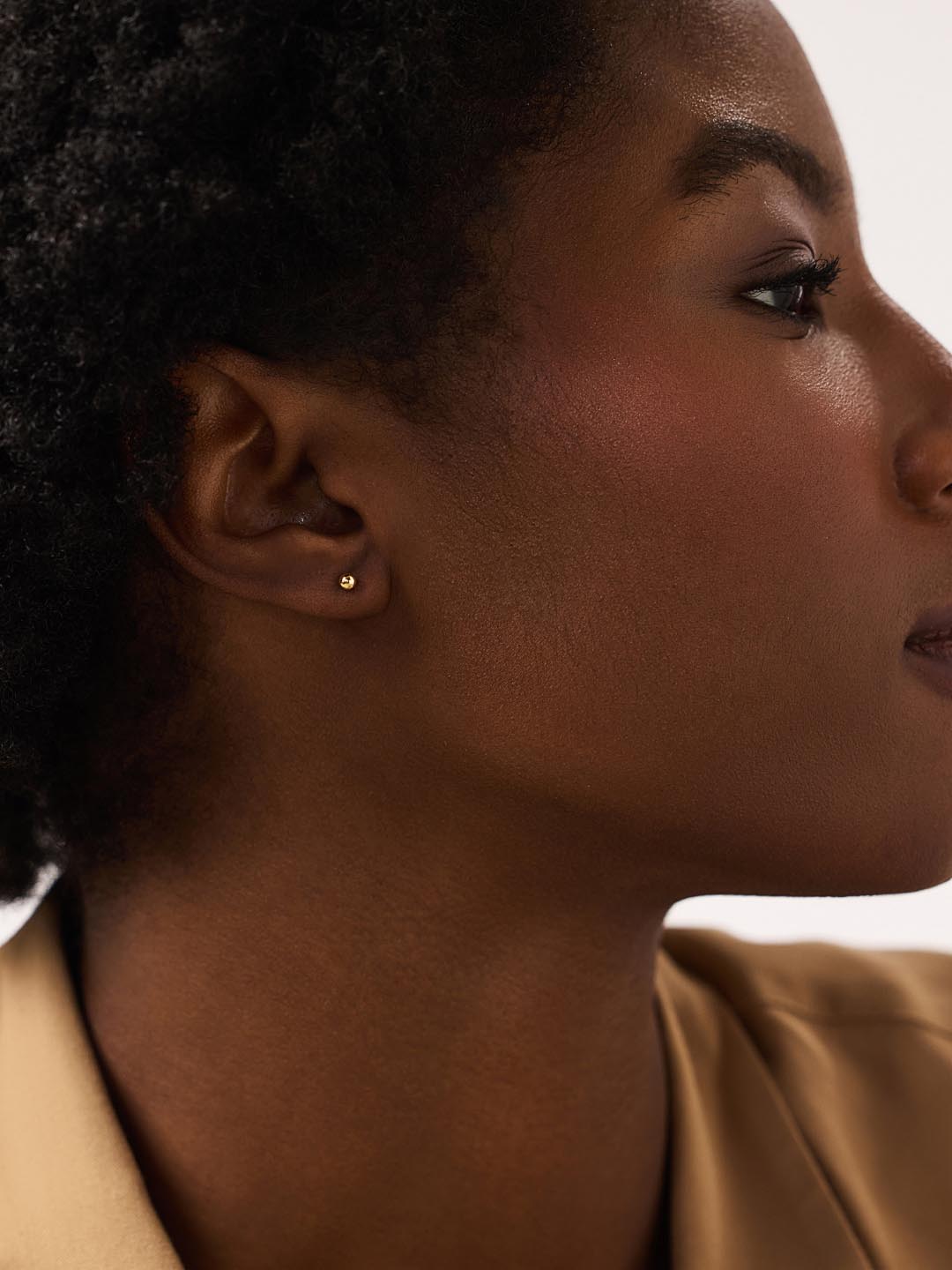 Gold Stud Earrings - Gold Mini Ball Studs by MAVERA