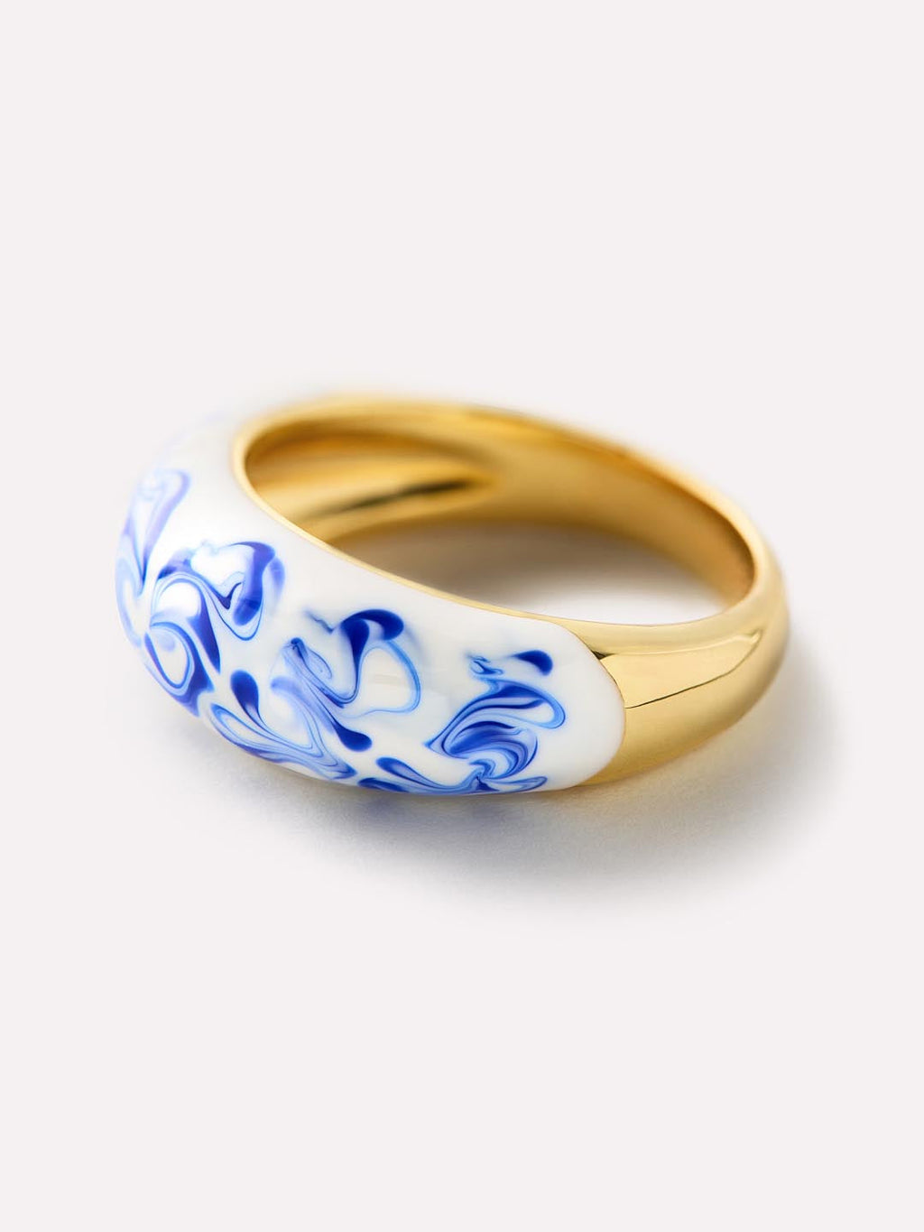 Enamel Ring - Wrenley Marble Blue by MAVERA