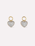 Earring Charms - Pave Heart Charms by MAVERA
