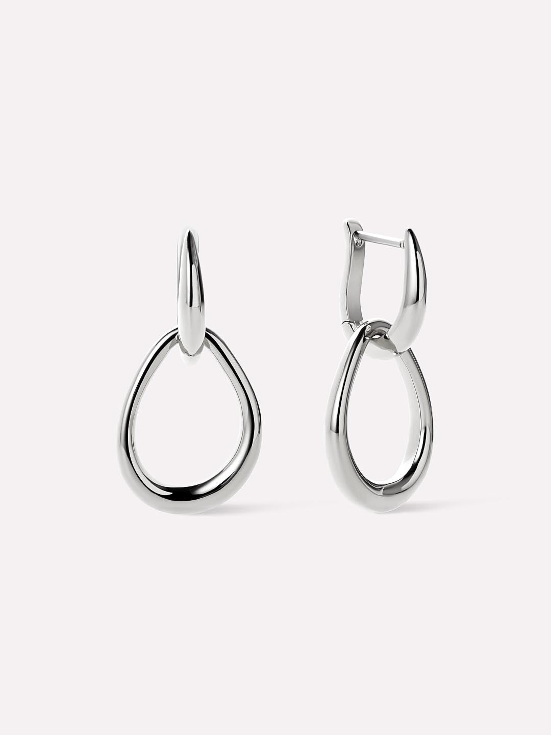 Silver Drop Earrings - Sage Silver by MAVERA