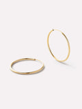 Small Gold Hoop Earrings - Gold Slim Hoops Large by MAVERA