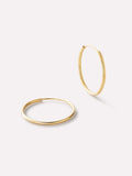 Small Gold Hoop Earrings - Gold Slim Hoops Medium by MAVERA