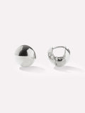Silver Sphere Hoop Earrings - Mini Abby Silver by MAVERA