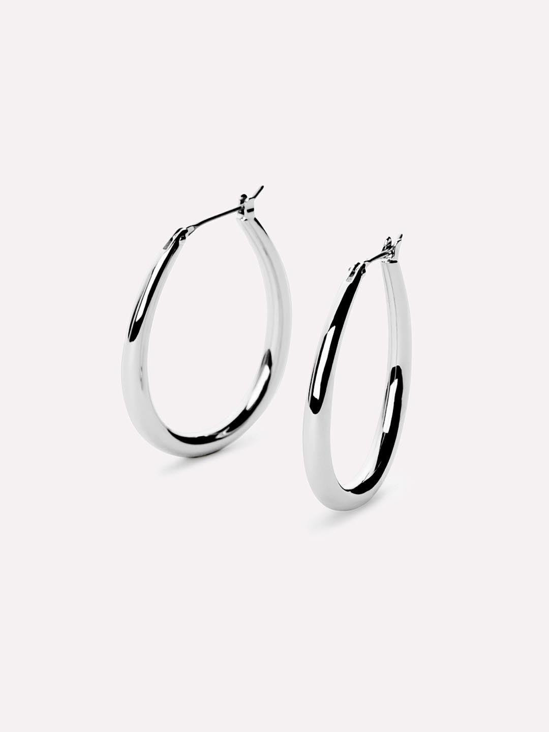 Silver Hoop Earrings - Cuidado Silver by MAVERA
