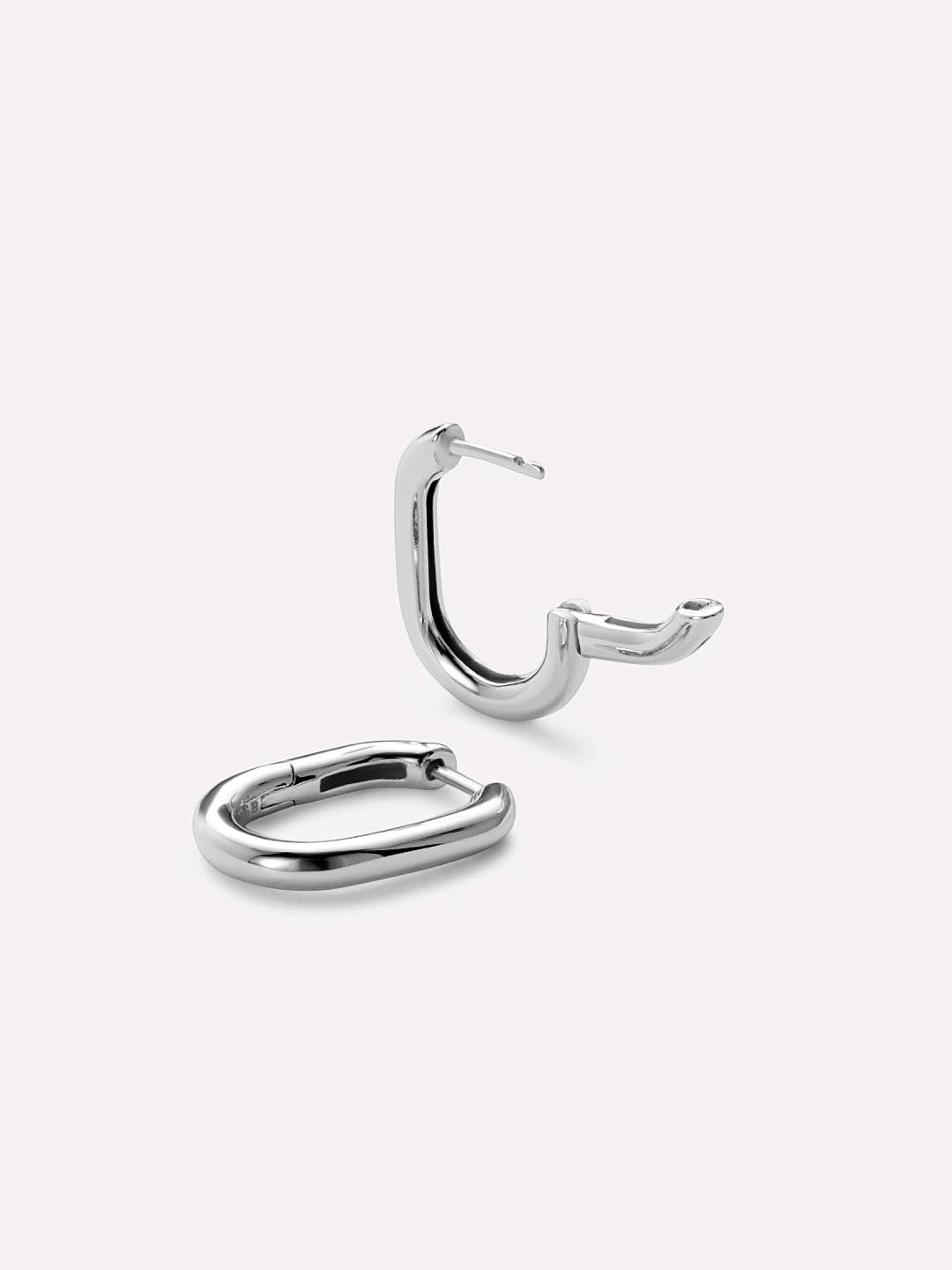 Silver Hoop Earrings - Rox Small Silver by MAVERA