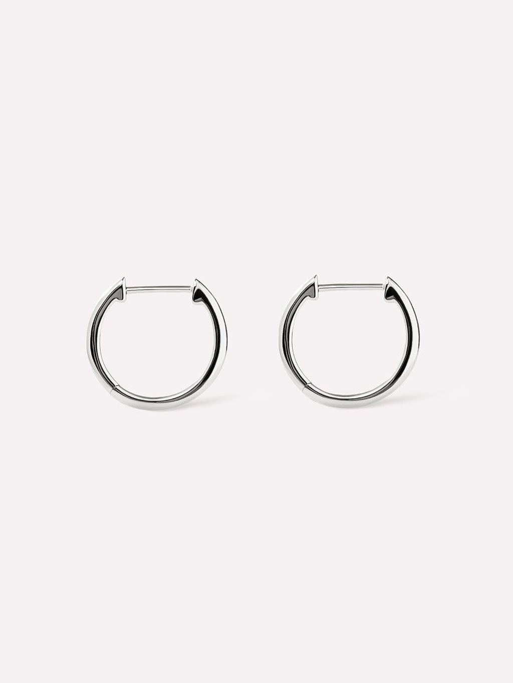 Small Slim Endless Hoops - Lo Small Silver by MAVERA