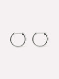 Small Slim Endless Hoops - Lo Small Silver by MAVERA
