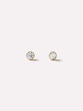 Gold Stud Earrings - Invisible Set Studs Small by MAVERA