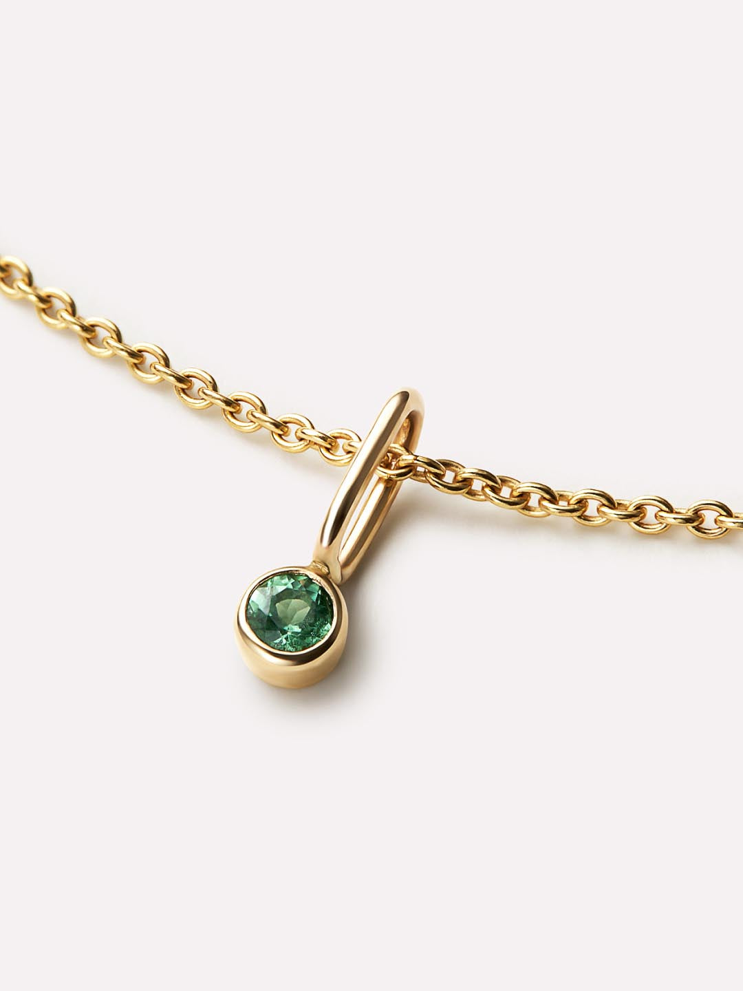 18K gold-plated - Emerald Mini Birthstone Necklace by MAVERA