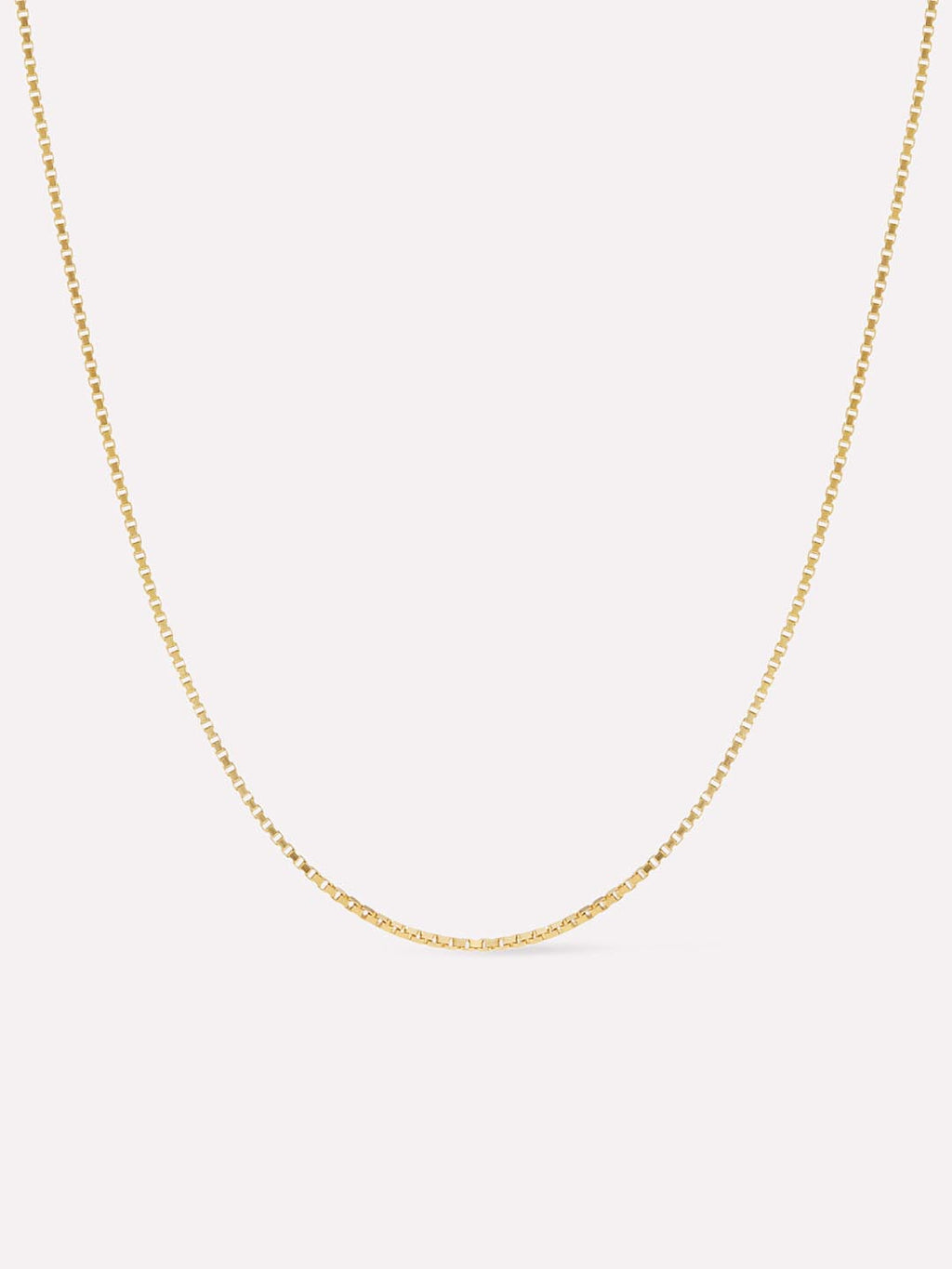 Silver Box Chain Necklace - Jo Gold by MAVERA