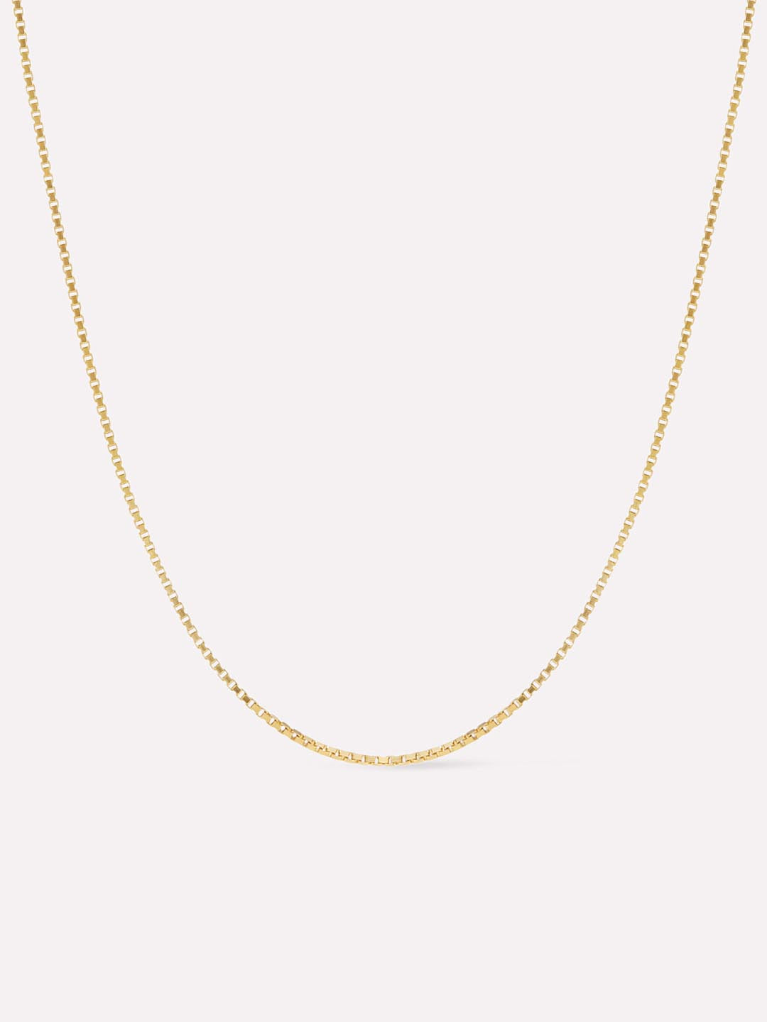 Silver Box Chain Necklace - Jo Gold by MAVERA
