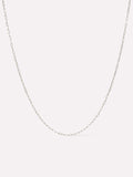 White Gold Chain - White Gold Paperclip Necklace by MAVERA