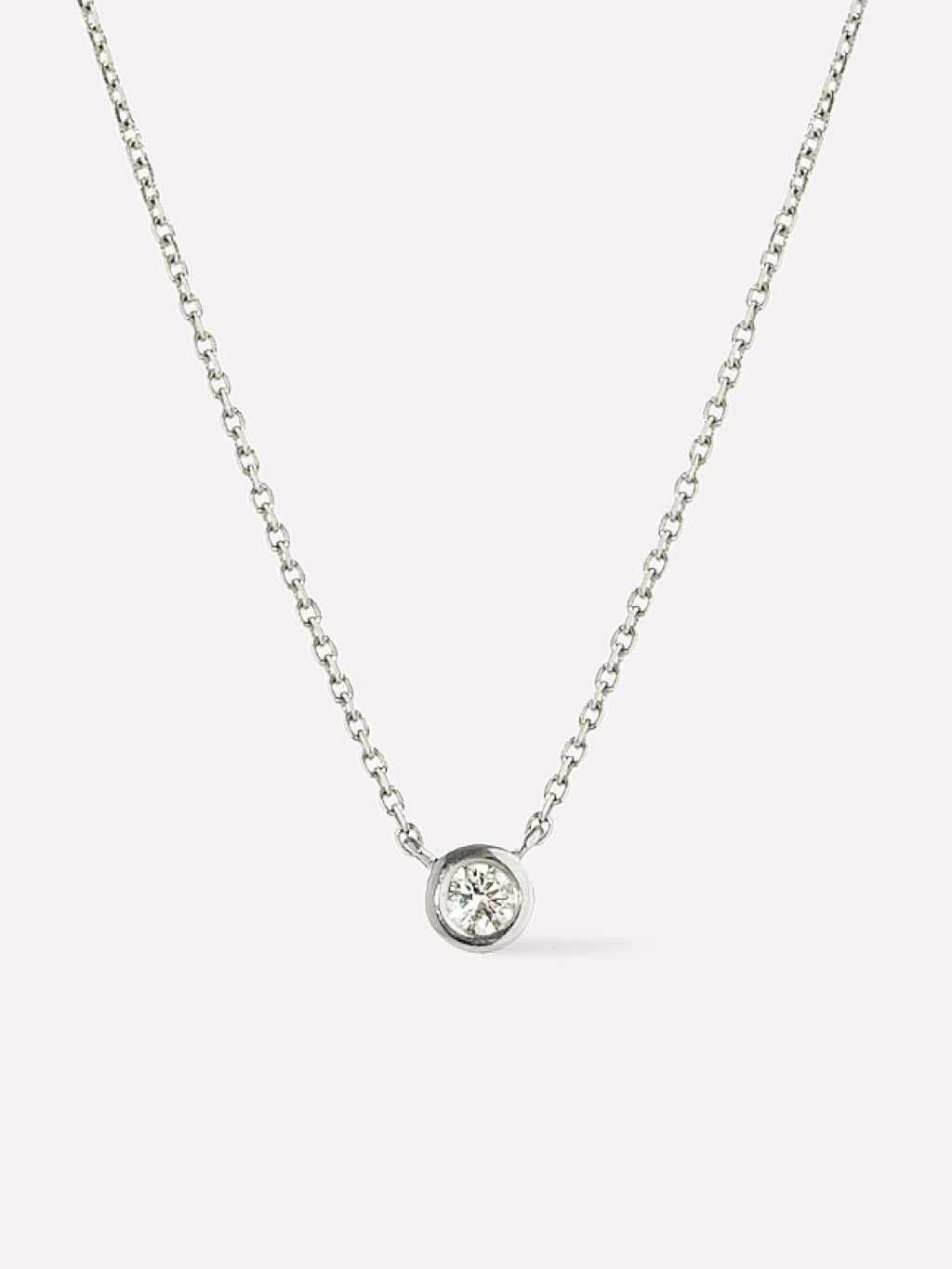 White Gold Necklace - White Gold Diamond Necklace by MAVERA