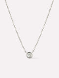 White Gold Necklace - White Gold Diamond Necklace by MAVERA