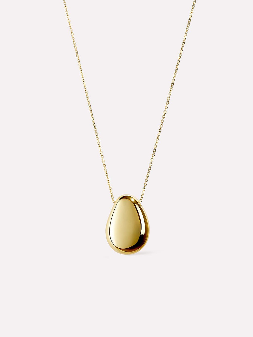 Gold Pendant Necklace - Pebble by MAVERA