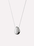 Silver Pendant Necklace - Pebble Silver by MAVERA