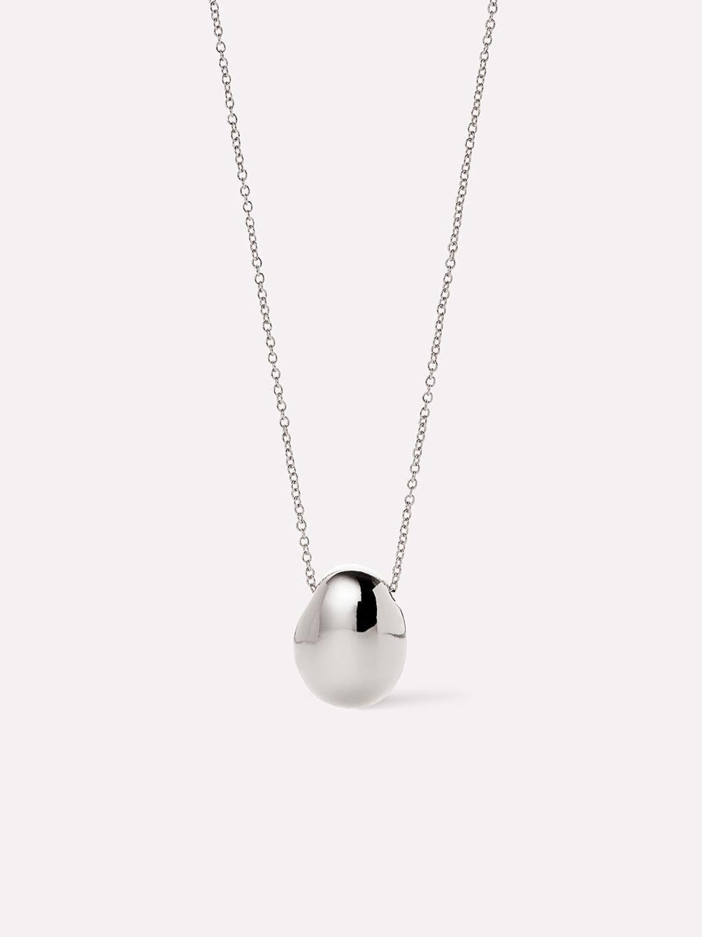 Silver Pendant Necklace - Pebble Mini Silver by MAVERA