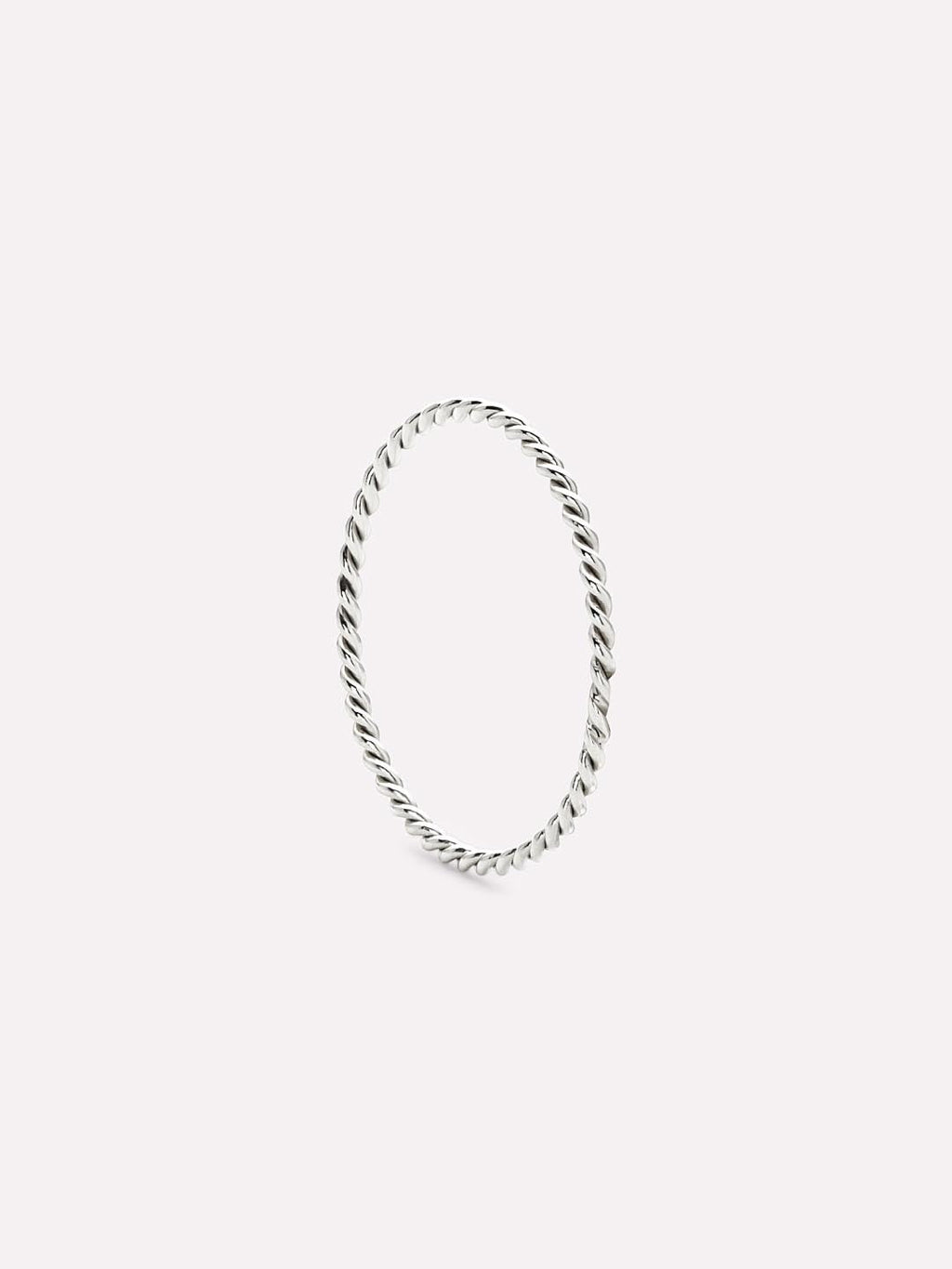 White Gold Ring - White Gold Twist Ring by MAVERA