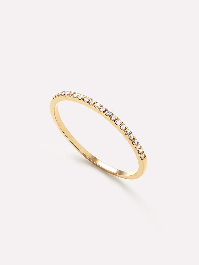 Gold Band Ring - Gold Diamond Eternity Ring by MAVERA