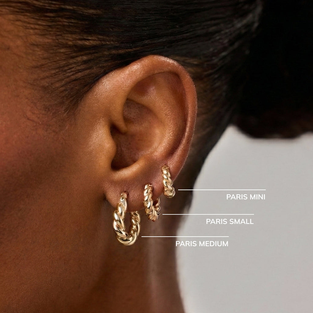 Twisted Hoop Earrings - Paris Mini by MAVERA