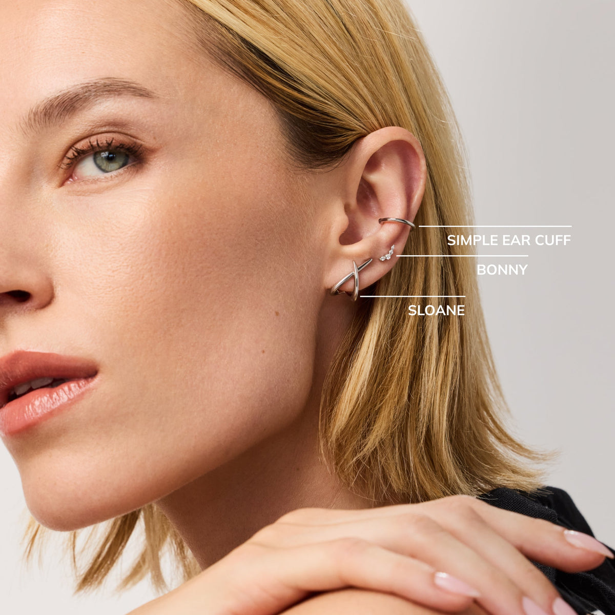 Silver Stud Earrings - Sloane Silver by MAVERA