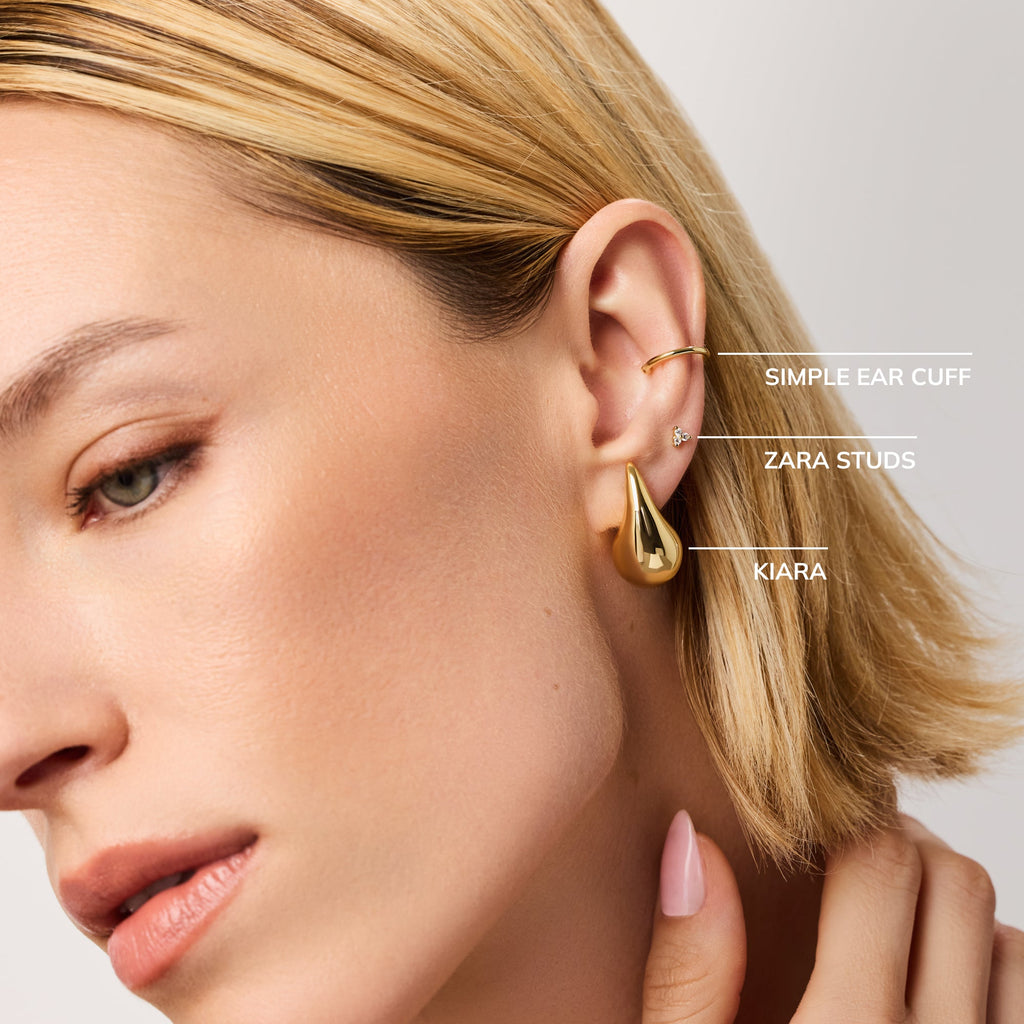 Gold Statement Earrings - Kiara by MAVERA