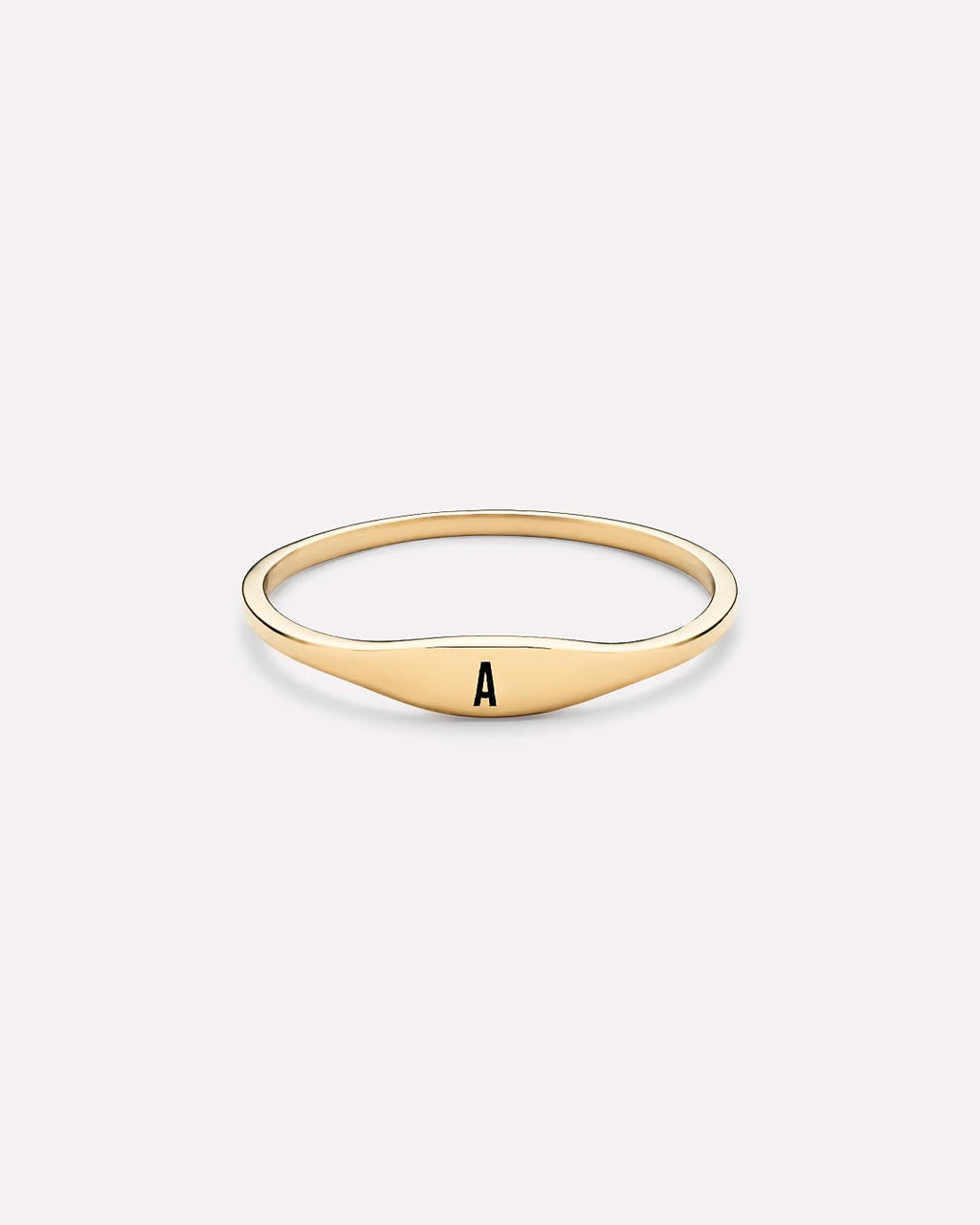 Signet Ring - Personalized Slim Signet Ring by MAVERA